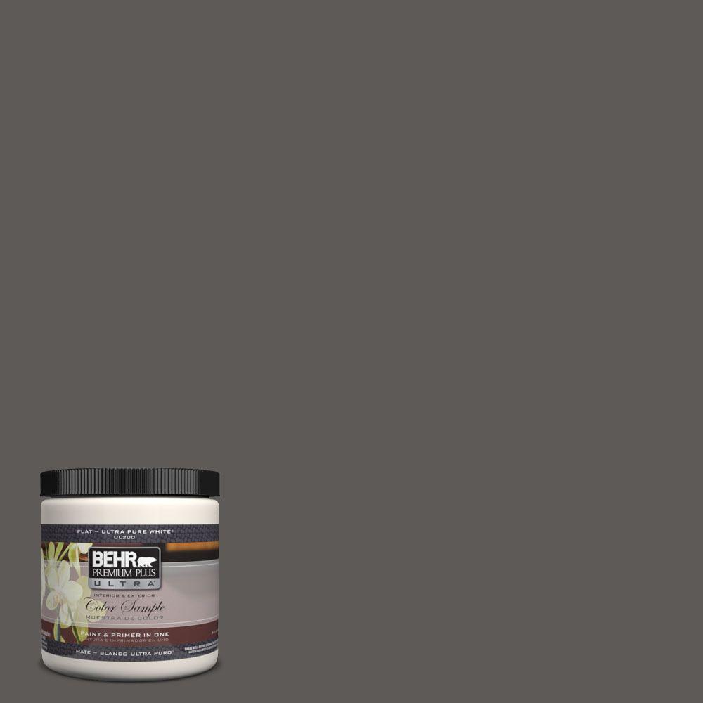 Behr Premium Plus Ultra 8 Oz Ul260 2 Intellectual Matte Interior Ul260 2 Intellectual Matte Interior Exterior Paint And Primer In One Sample The Home Depot