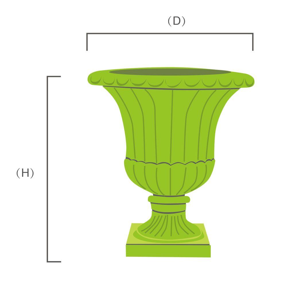 25 Tall Tumbled Black Garden Urn Planter Flower Plant Pot Outdoor Thumbnails Above To Enlarge