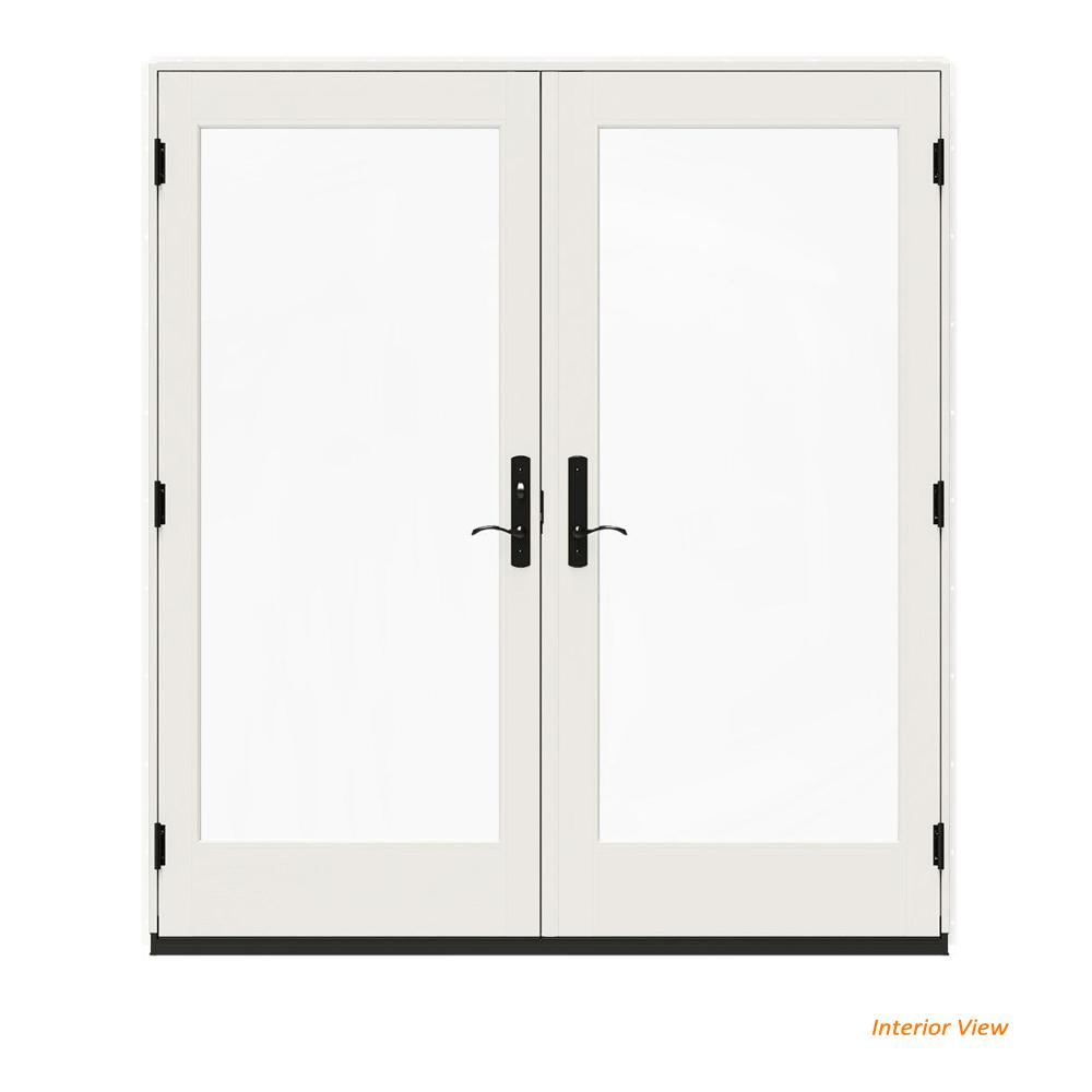 JELDWEN 72 in. x 80 in. W4500 Contemporary White Clad Wood RightHand