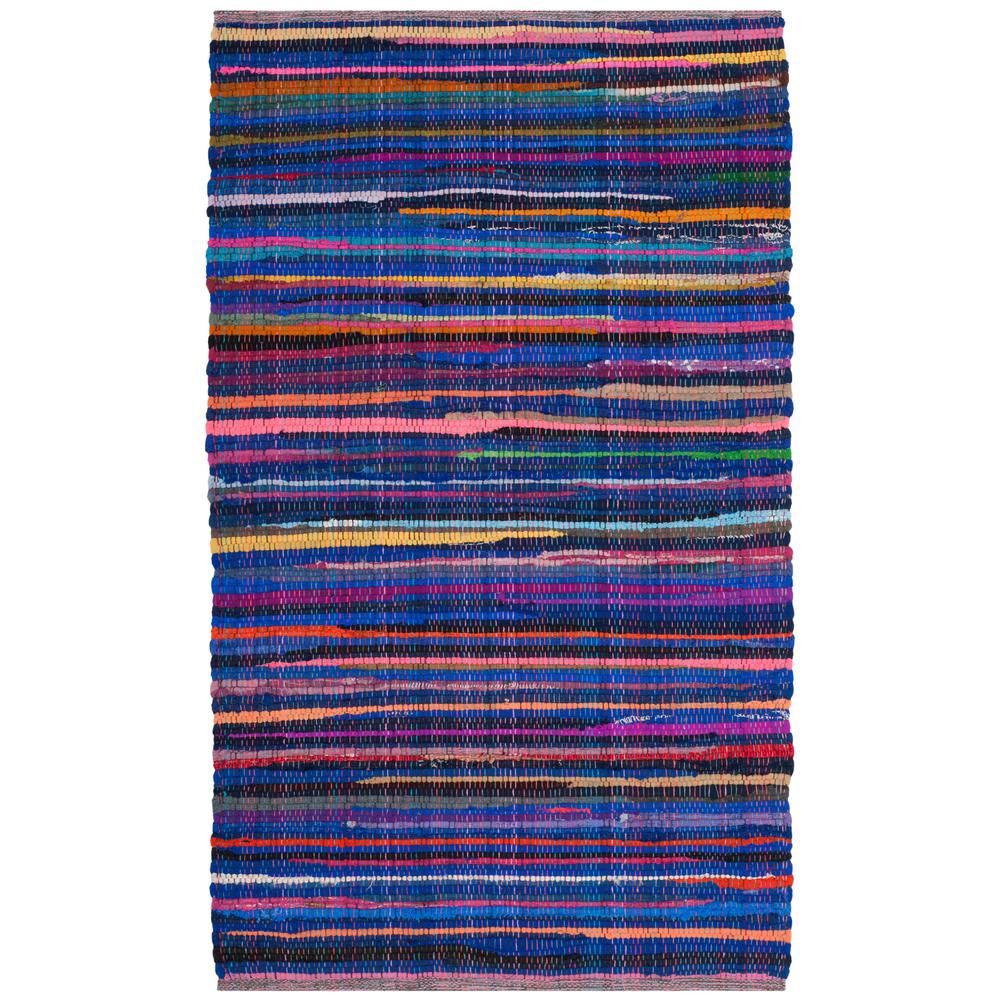 Safavieh Rag Rug Blue Multi 3 Ft X 4 Area Rar240b 24 The Rag Rug Blue Multi 3 Ft X 4 Area