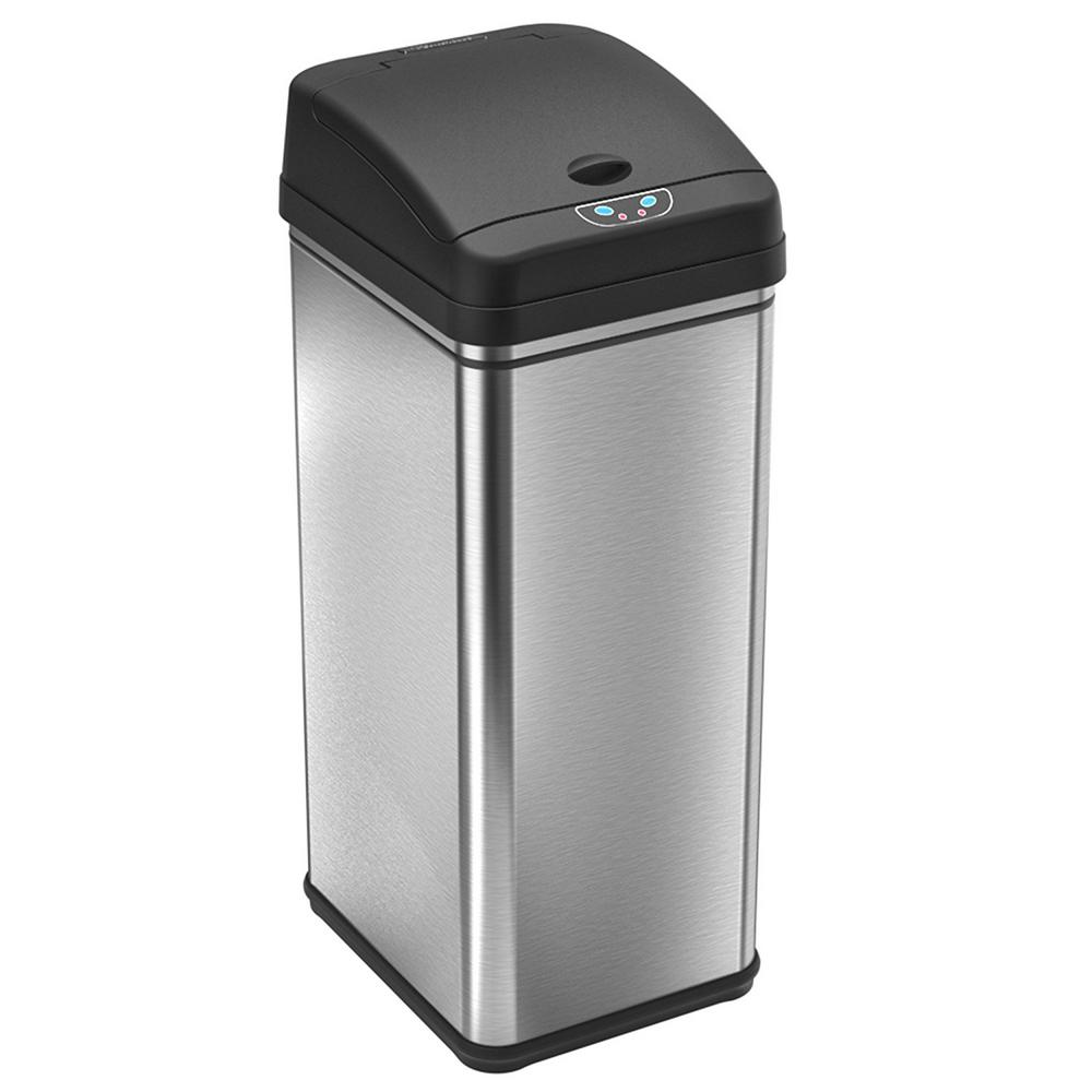 ITouchless 13 Gal Stainless Steel Motion Sensing Touchless Trash