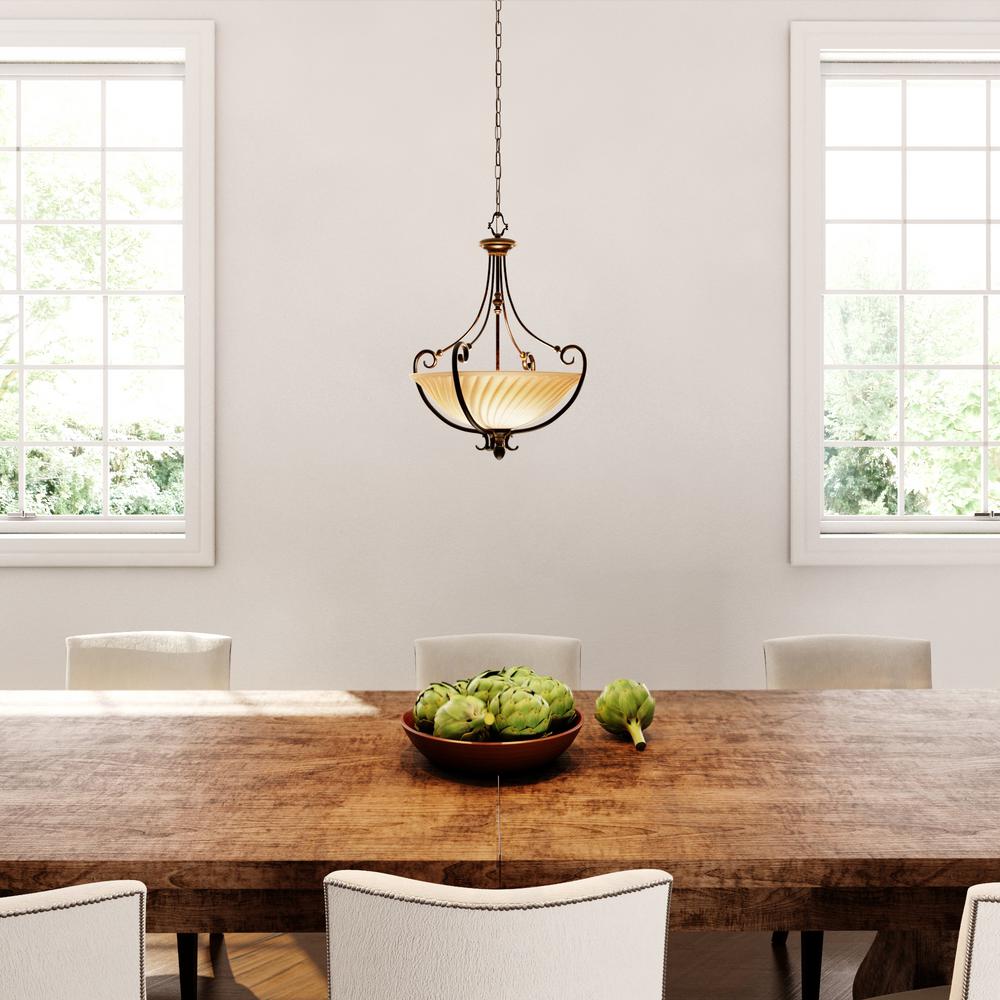 Forged Bronze Progress Lighting P4238-77 5 Light Kensington Chandelier