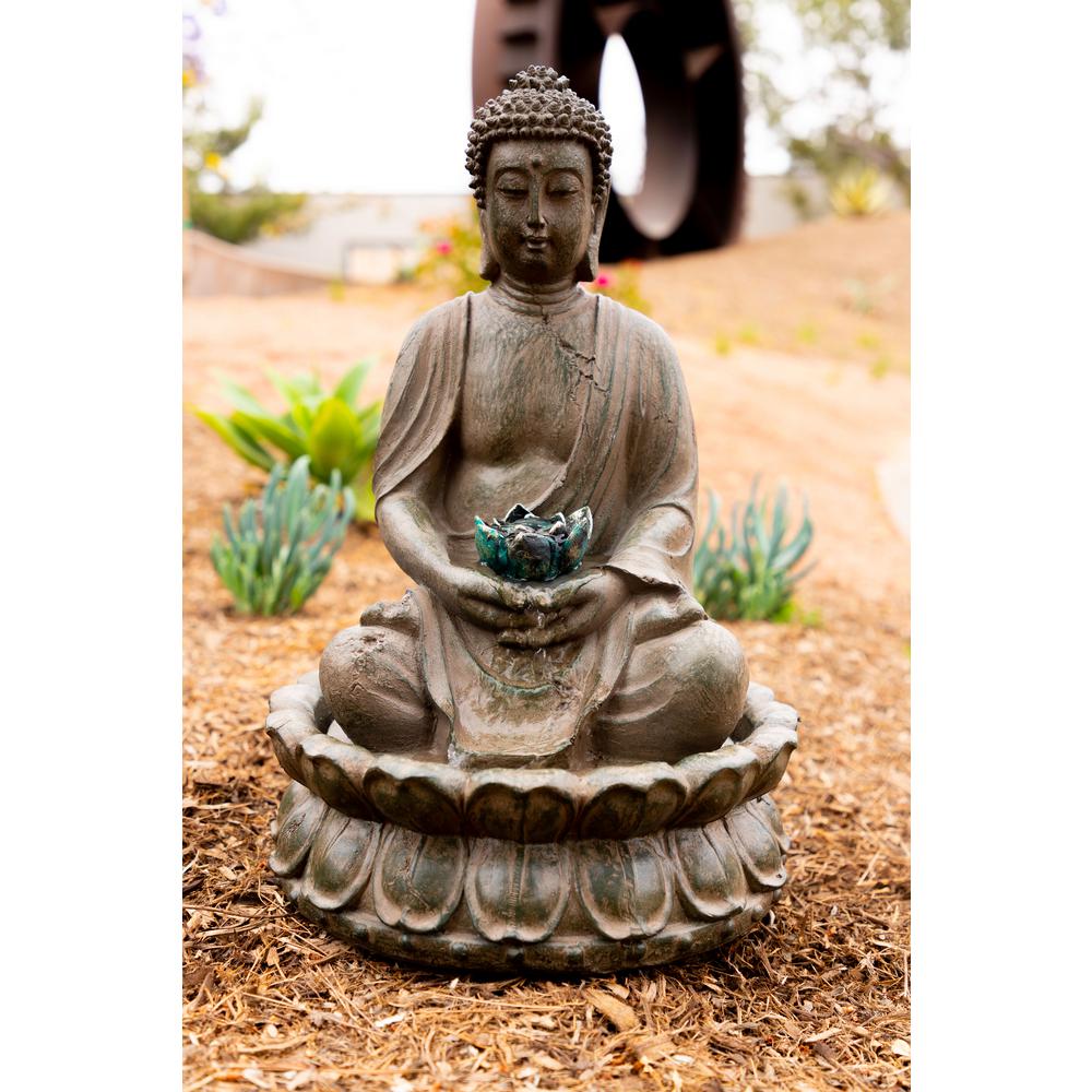 Alpine Meditating Buddha Statue 15 Inch Tall