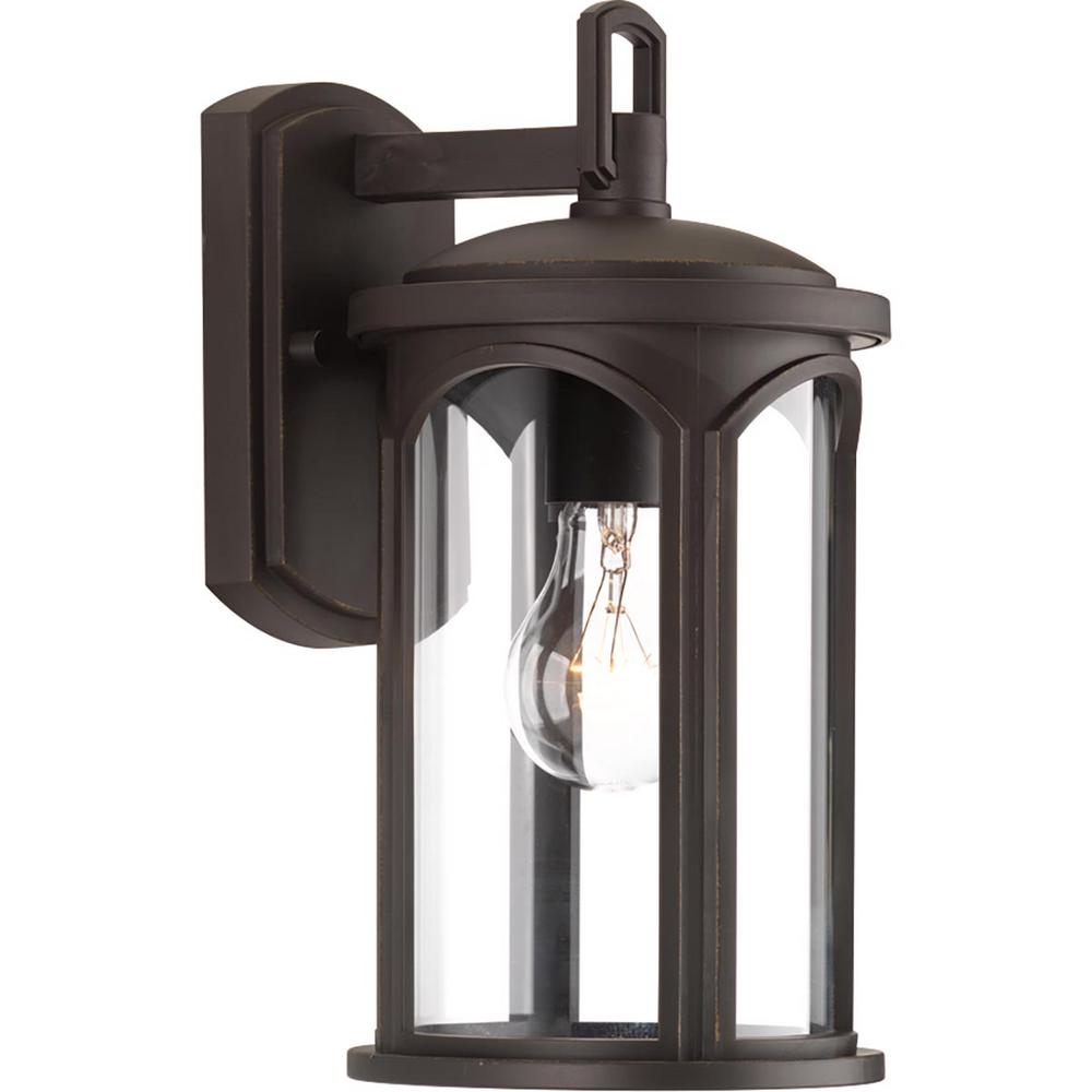 Coastal Nautical Outdoor Wall Mounted Lighting Gables Collection 1 Light Antique Bronze Outdoor Wall