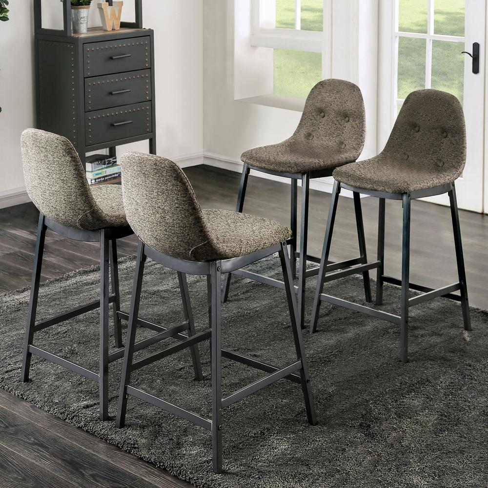Furniture of America Joshitha 34.25 in. H Dark Gray and Gray Counter