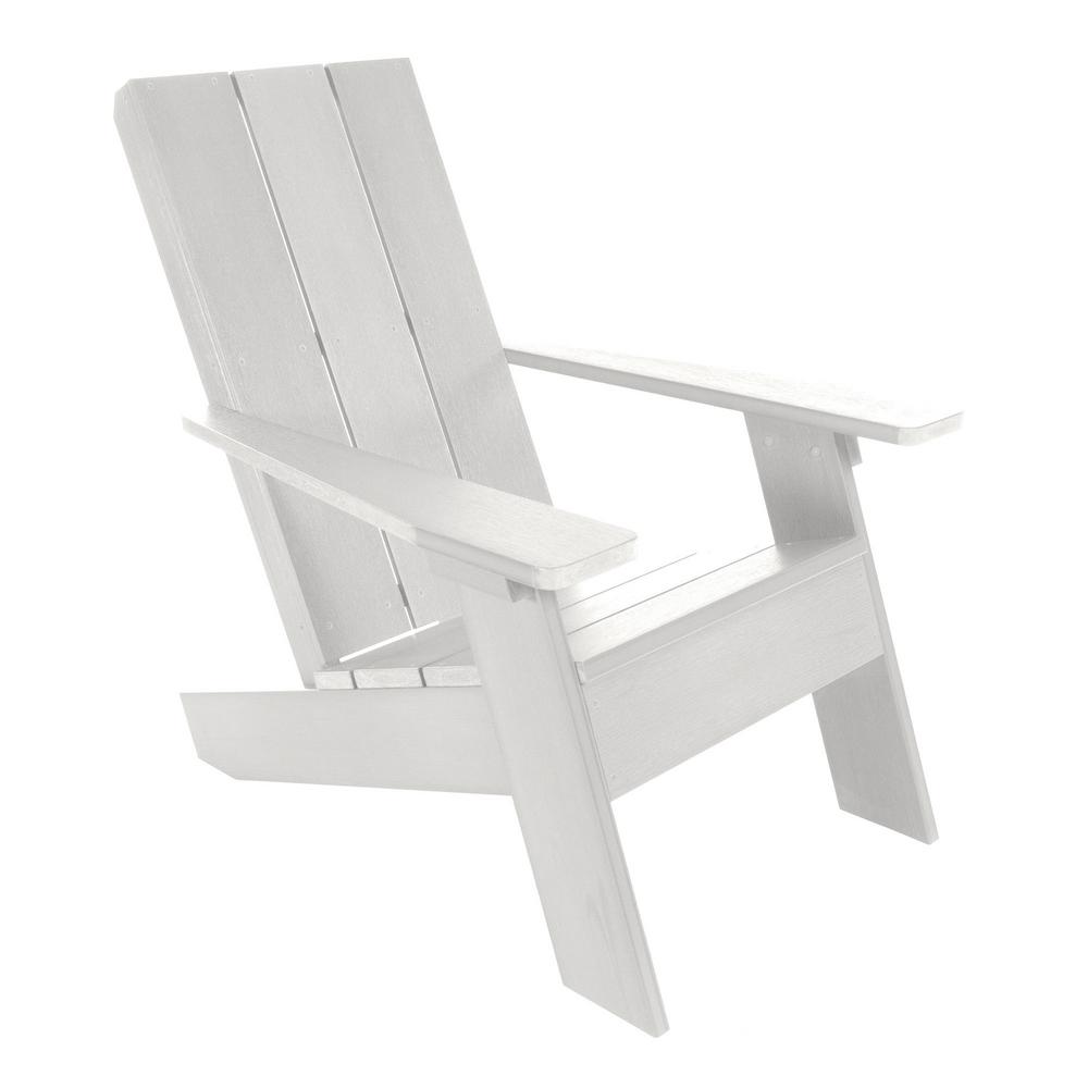 Highwood Barcelona Modern White Plastic Adirondack Chair Ad