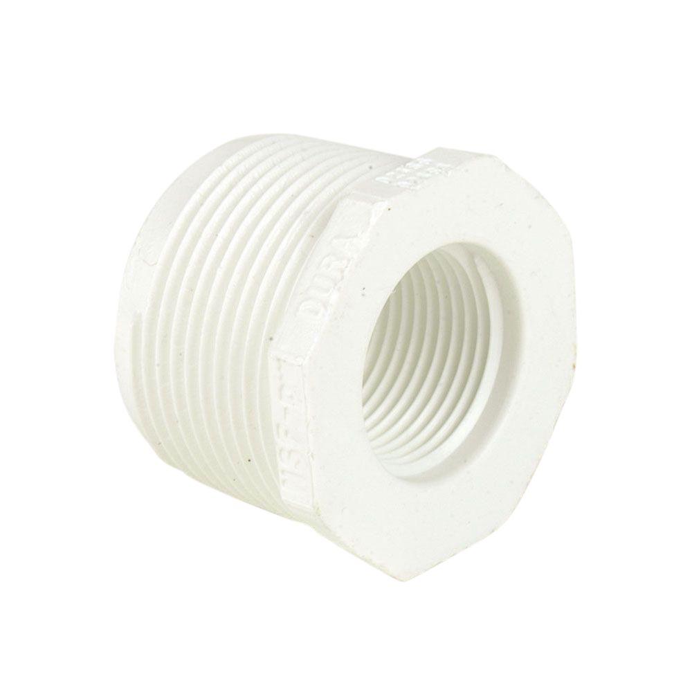 DURA 3/4 in. x 1/2 in. Schedule 40 PVC Reducer Bushing-C439-101 - The