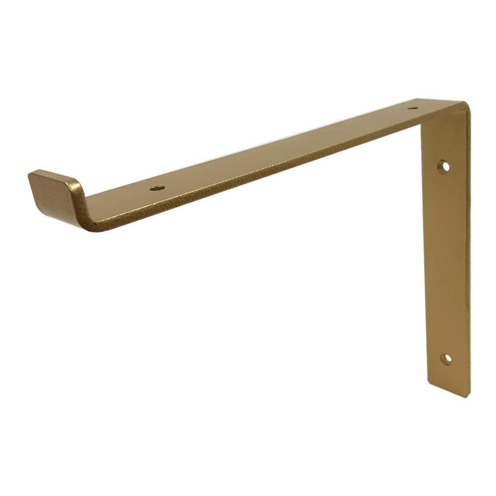 Crates & Pallet 12 in. Gold Steel Shelf Bracket For Wood Shelving69108