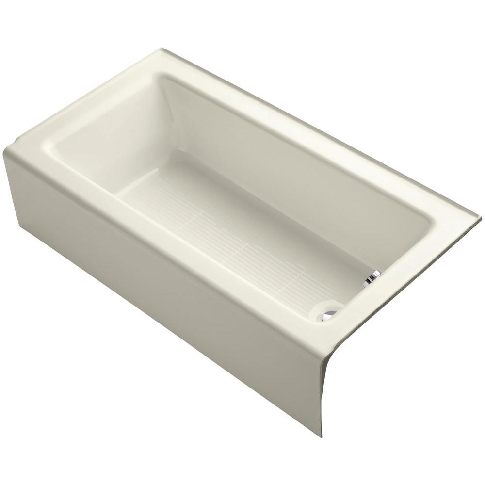 Kohler Bellwether 5 Ft Rectangle Right Drain Soaking Tub In Biscuit