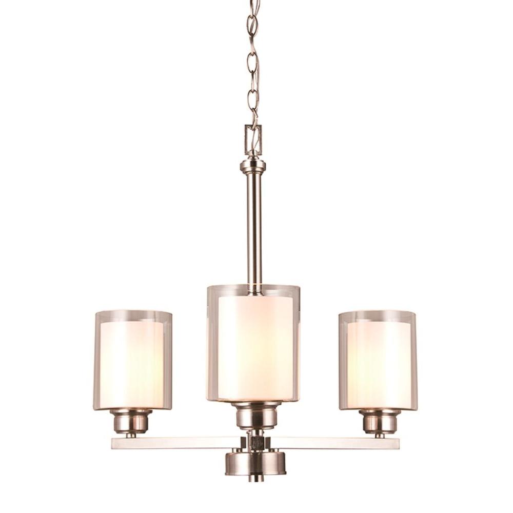 Design House Olso 3Light Satin Nickel Chandelier567206 The Home Depot