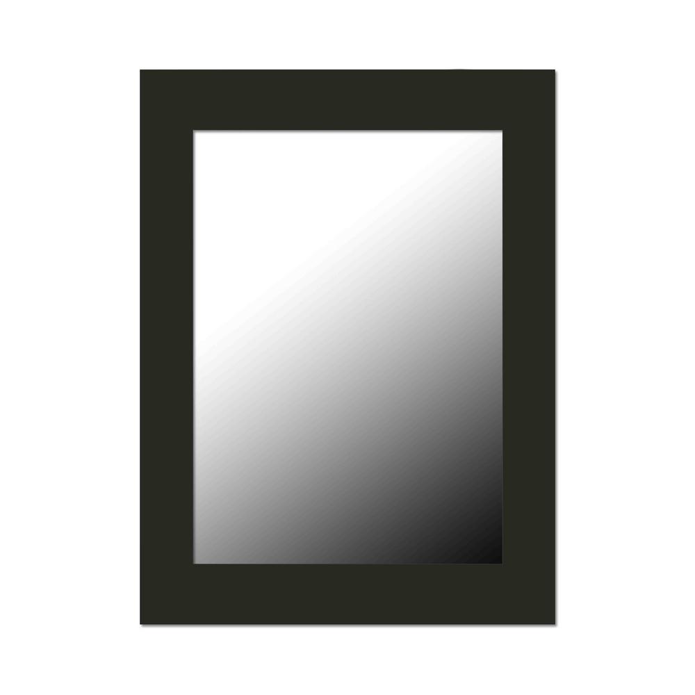 Home Basics Small Rectangle Black Classic Mirror (18 in. H x 14 in. W