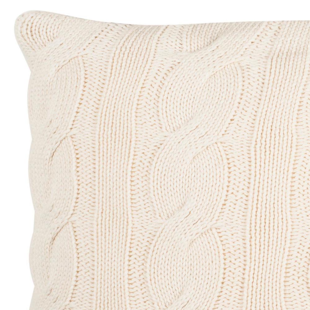 Safavieh Sweater Knit Natural Solid Cotton 12 In X 20 In Throw