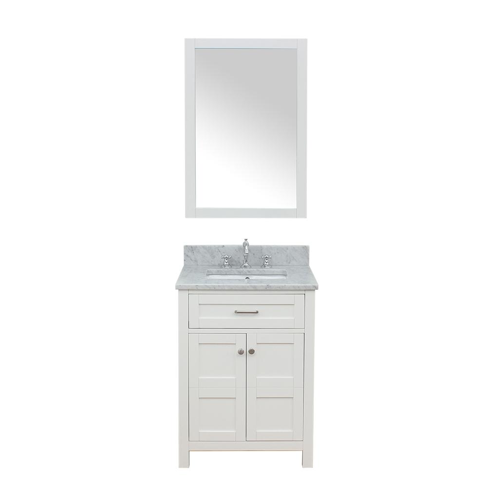 Design Element Vancouver 25 in. W x 22 in. D Bath Vanity in White with