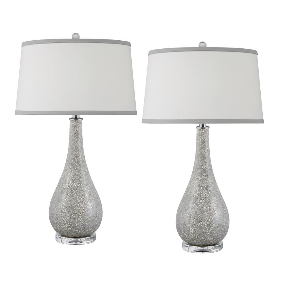 black mosaic table lamp