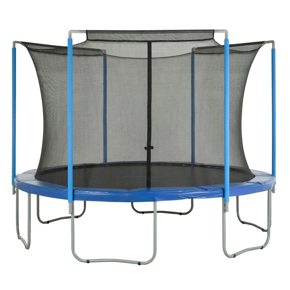 Upper Bounce Trampoline Replacement Enclosure Safety Net Fits For 7 Ft Round Frames Using 3 Arches With Sleeves On Top Net Only Ubnet 7 3 Ast The Home Depot