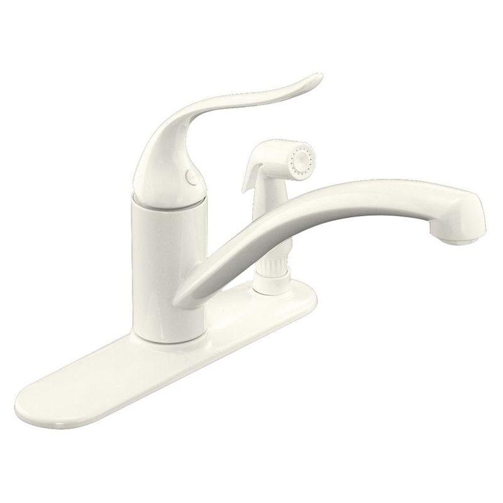 KOHLER Coralais 8 in. Decorator Kitchen Sink Faucet with Escutcheon