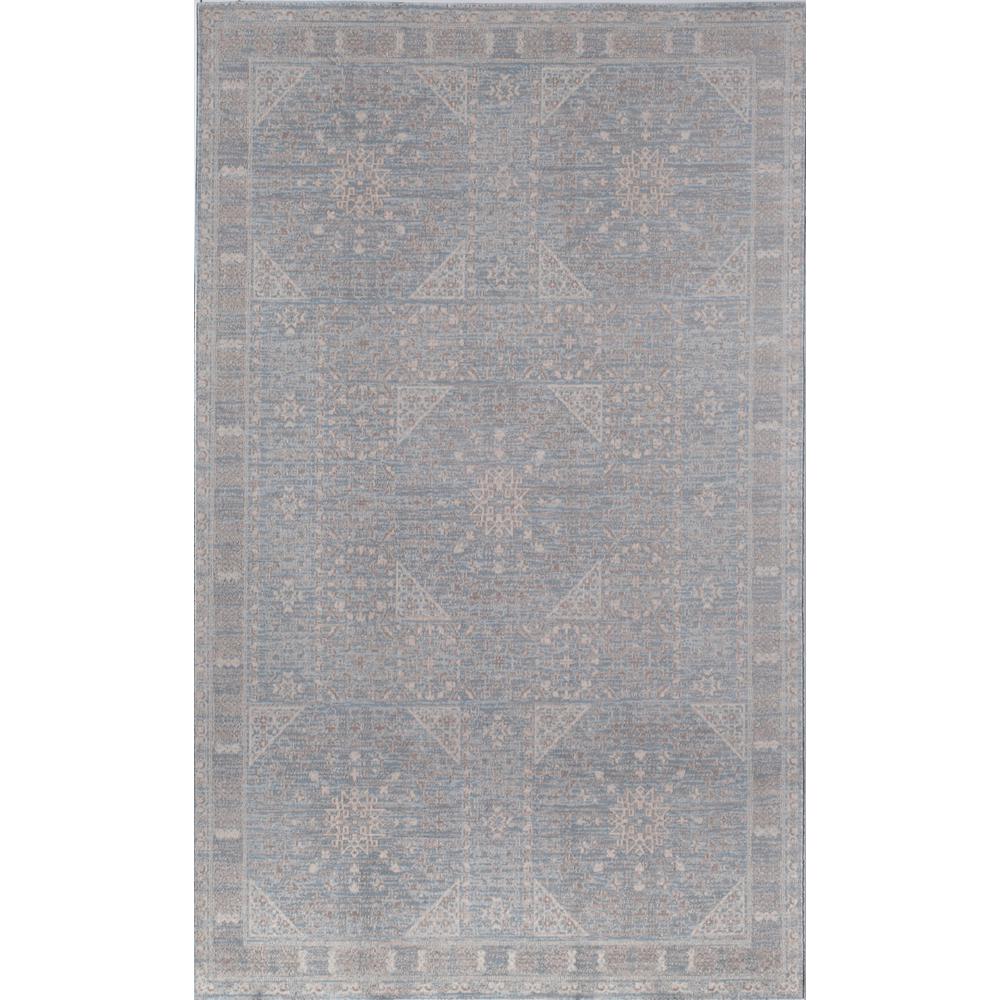 CosmoLiving by Cosmopolitan Wilshire Grey Blue 2 ft. x 8 ft. Rectangle