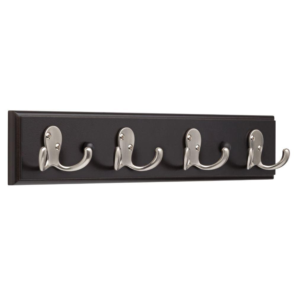 Liberty 18 in. Flat Black Clean Lines Hook RackCL32020FBU The Home