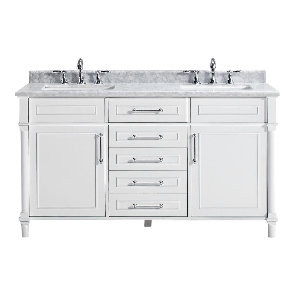  Home Decorators Collection Aberdeen  60 in W Double Vanity 