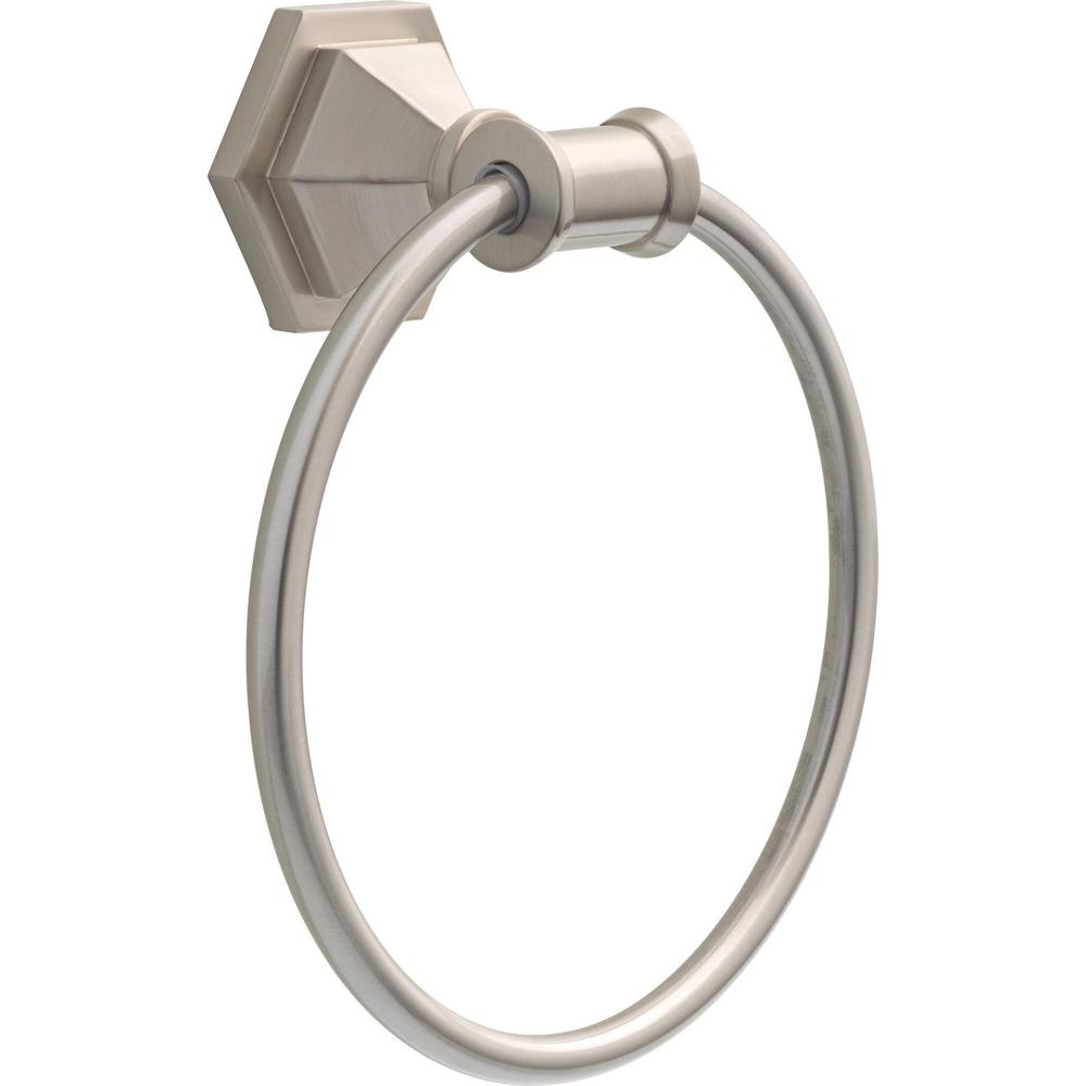 Delta Grandover Towel Ring in SpotShield Brushed NickelGDR46BN The