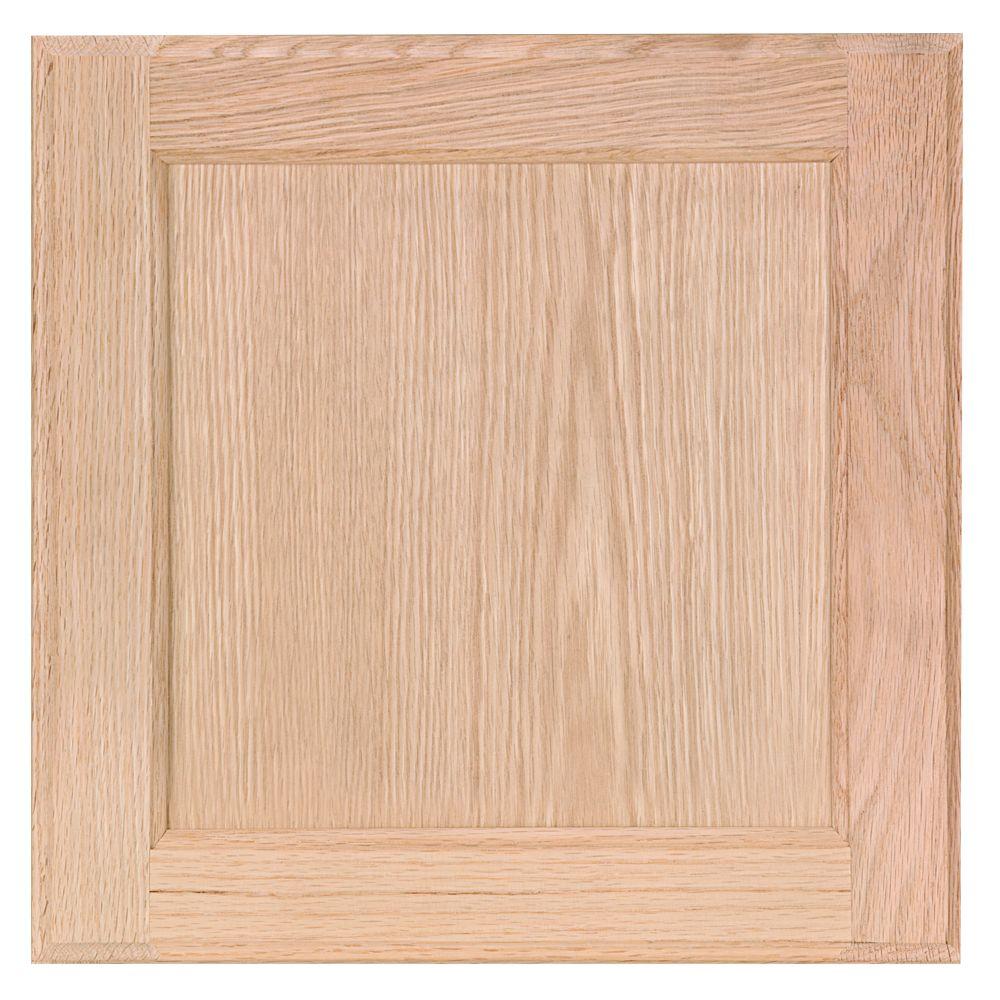 12.75x12.75 in. Cabinet Door Sample in Unfinished Oak-HBKSMPLDR-UF