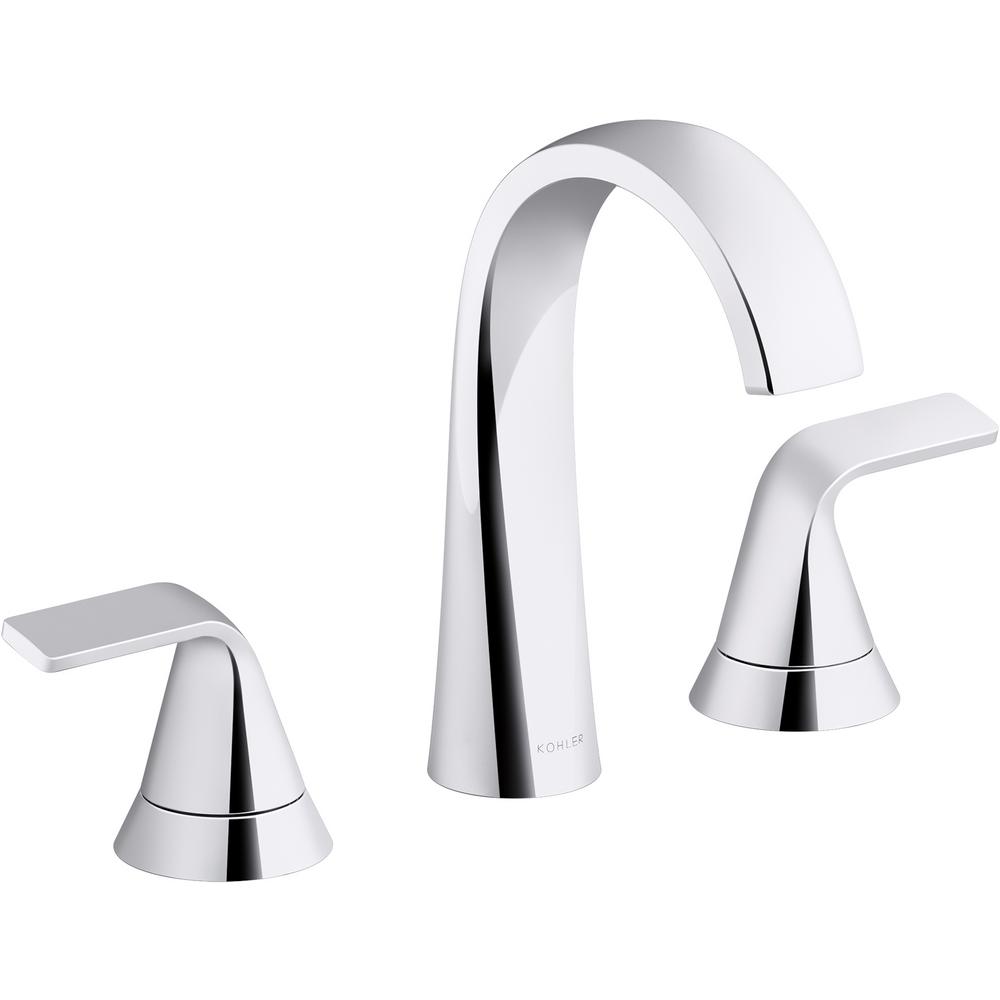 KOHLER Cursiva Single Hole SingleHandle Bathroom Faucet in Polished