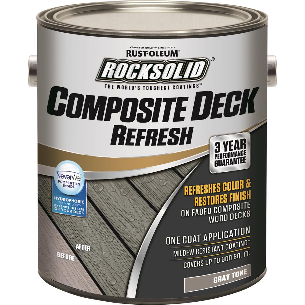 RustOleum RockSolid 1 Gal. Gray Composite Deck Coating (2