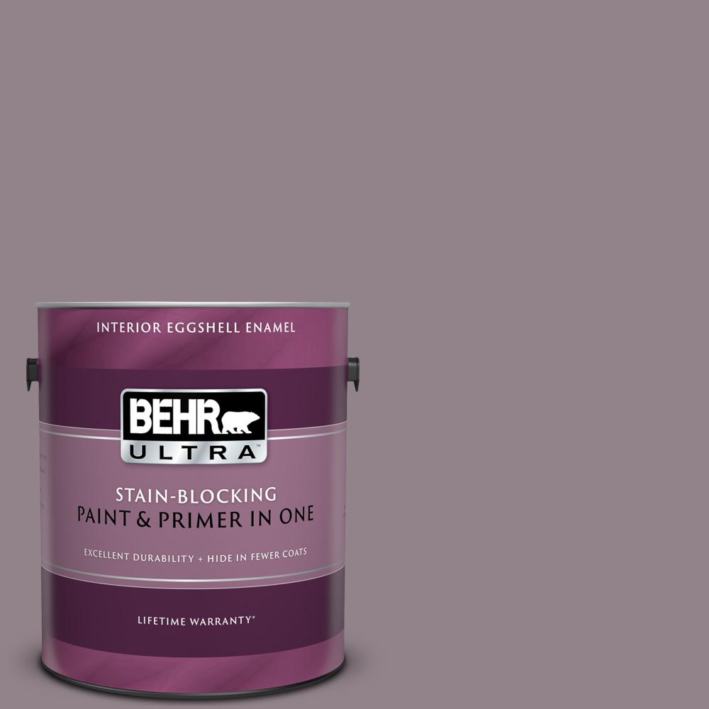 Behr Ultra 1 Gal N110 4 Gothic Purple Eggshell Enamel Interior Paint And Primer In One