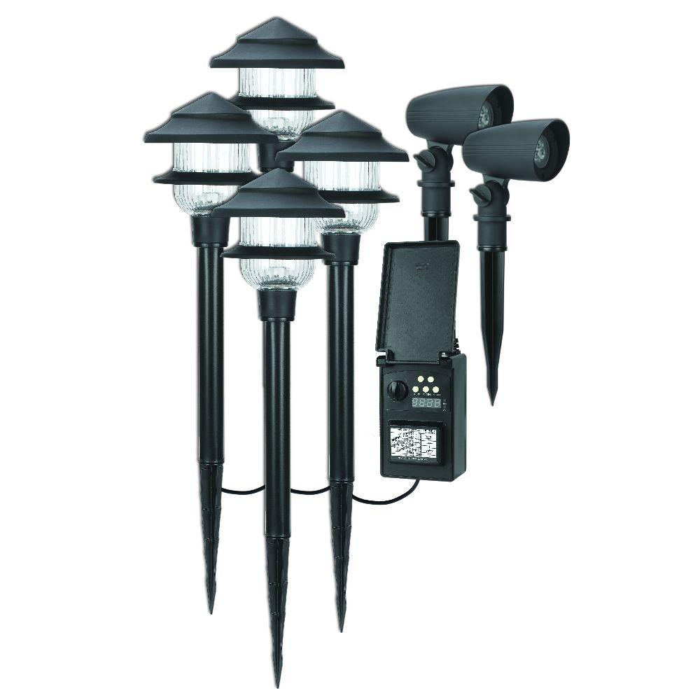 Duracell Path Lights Landscape Lighting The Home Depot Low Voltage Led Combo Pack With 4 Pathway Light And 2 Spot 45
