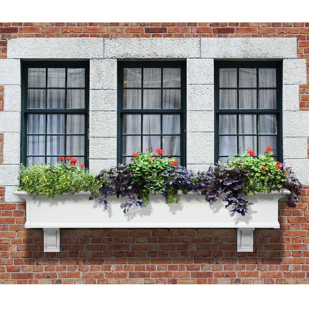 Mayne Yorkshire 12 in. x 72 in. Vinyl Window Box-4826W ...