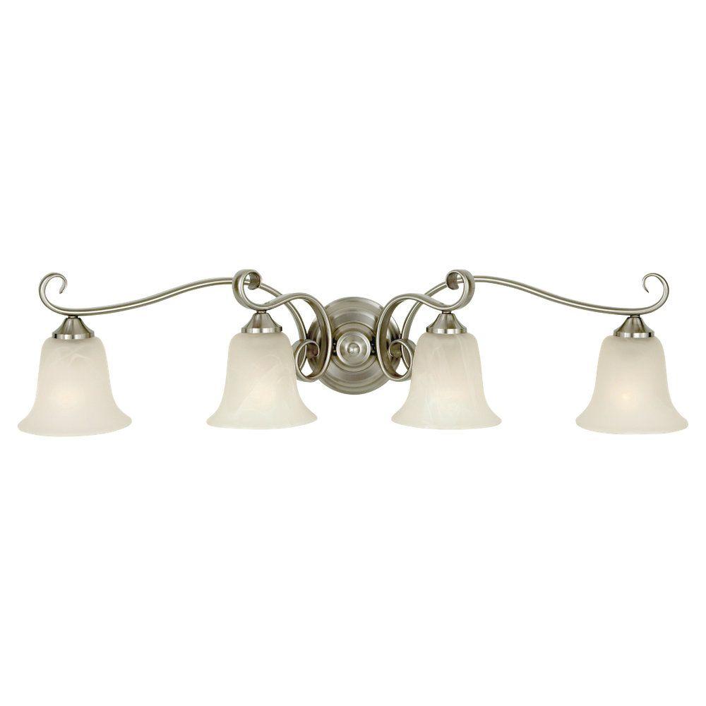 UPC 014817289398 product image for Feiss Bathroom Lighting Vista 4-Light Brushed Steel Vanity Light VS10404-BS | upcitemdb.com