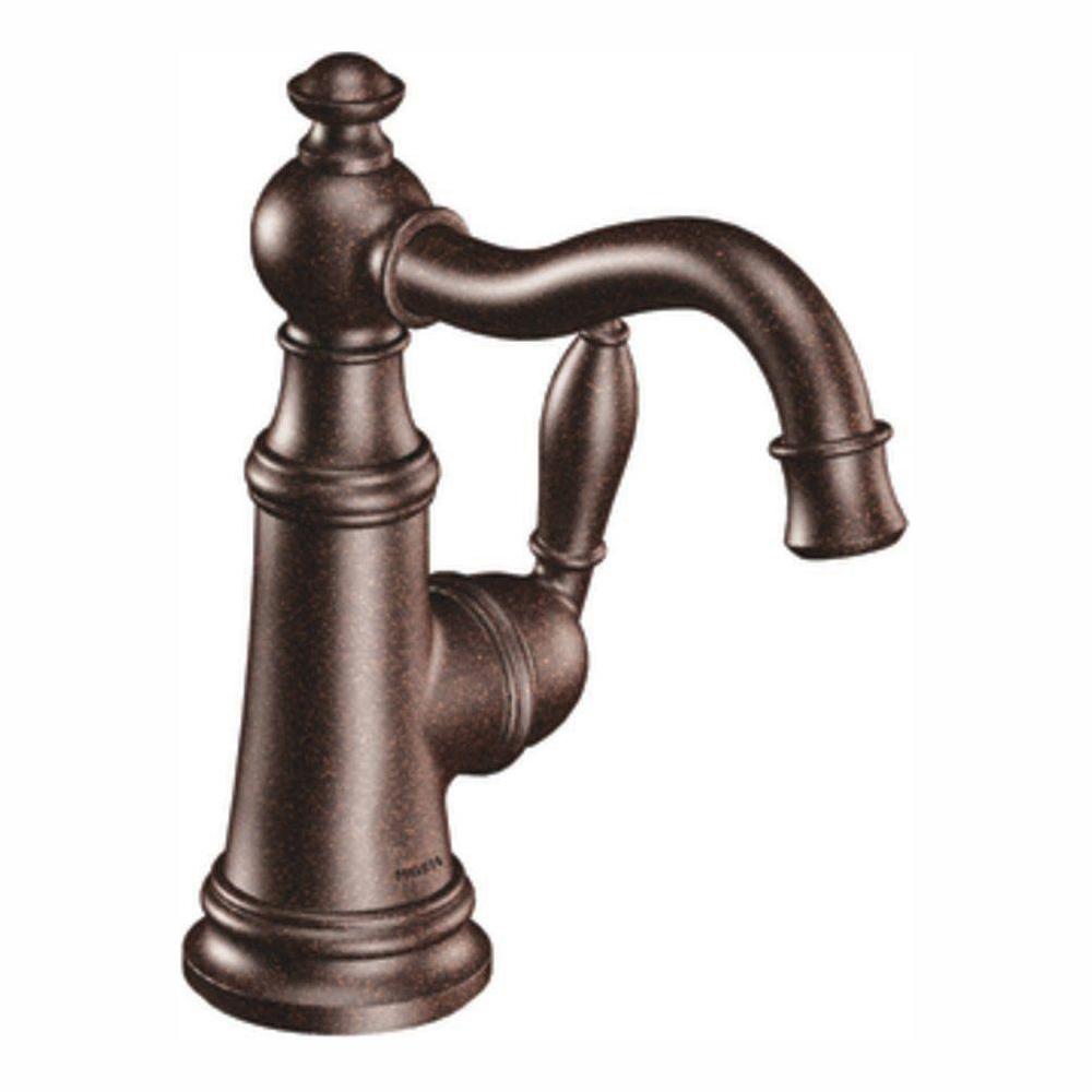 Moen Weymouth Single Hole 1 Handle High Arc Bathroom Faucet In Oil Rubbed Bronze Moen Weymouth Single Hole 1 Handle High Arc Bathroom Faucet In Oil Rubbed Bronze