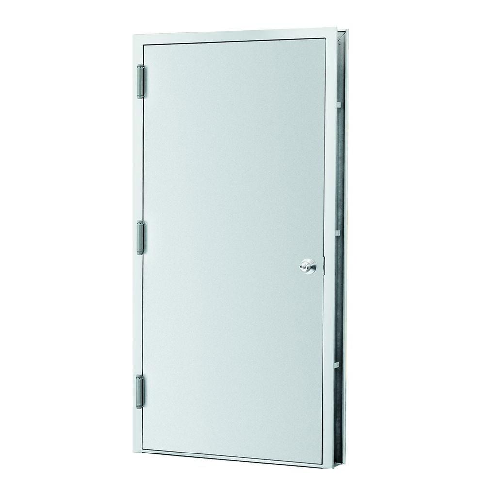 L I F Industries 32 In X 80 In Steel Flush Left Hand Inswing