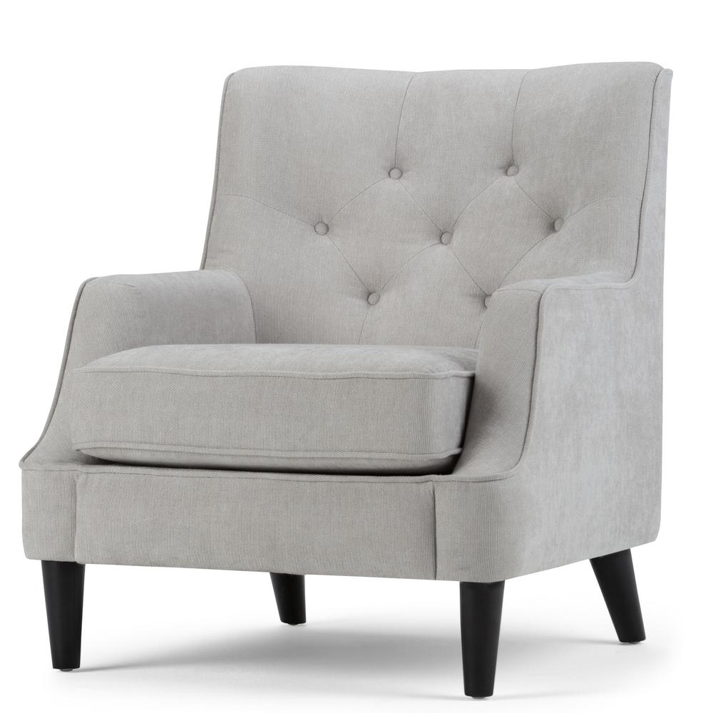 Simpli Home Grange Light Dove Grey Fabric Club Arm Chair-AXCCHR-016 ...