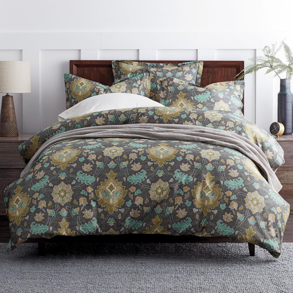 The Company Store Tabriz Sateen Floral King Duvet Cover 50256DKMULTI