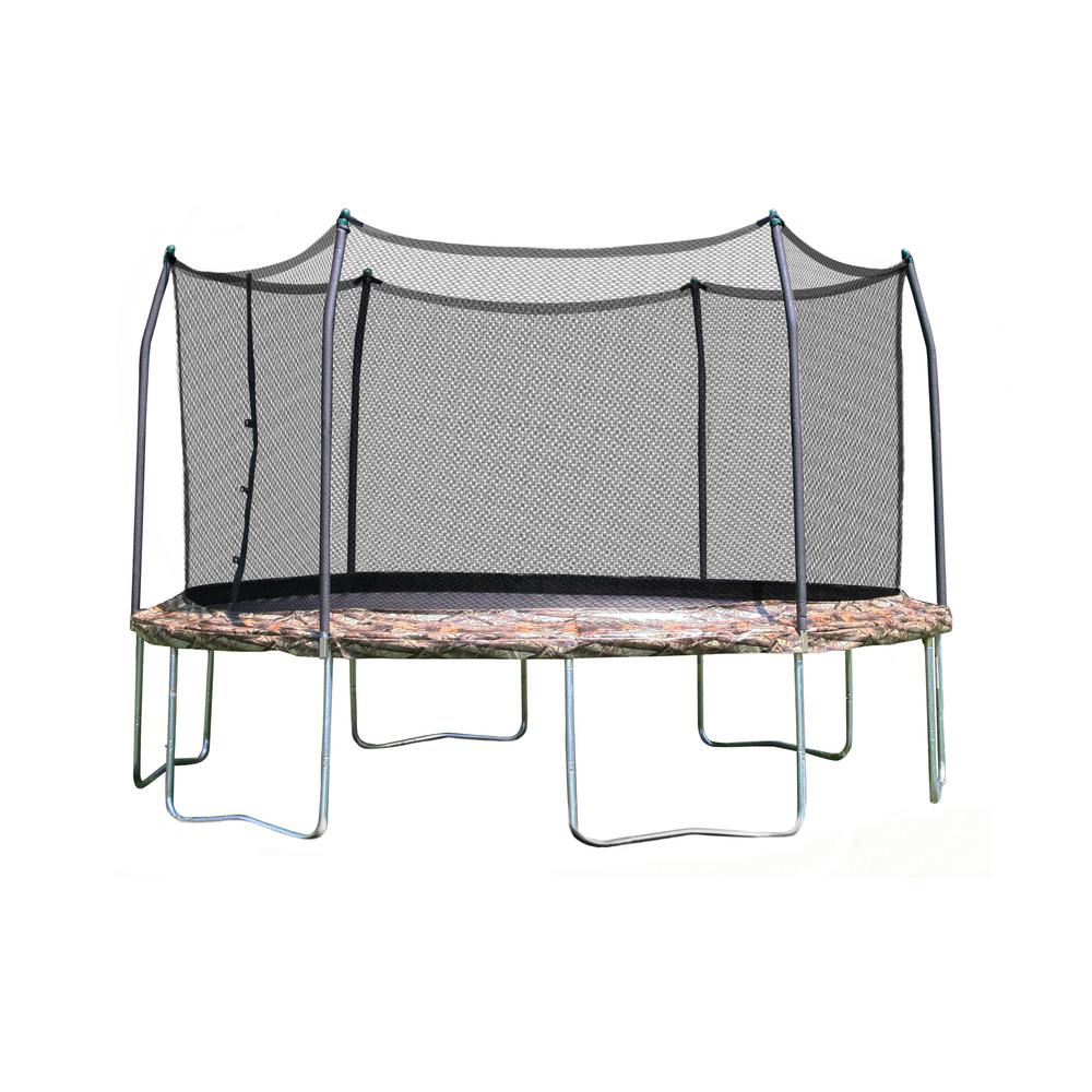 Unbranded Skywalker Trampolines 12 Ft Round Trampoline With Enclosure Camo Owtc12 The Home Depot