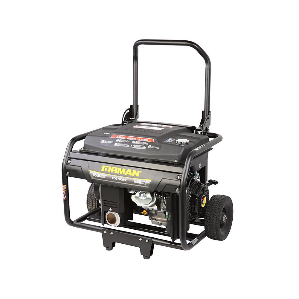 Firman 5500 7000 Watt Gas Ed Remote Start Portable Generator Firman 5500 7000 Watt Gas Ed Remote Start Portable Generator With Wheel Kit