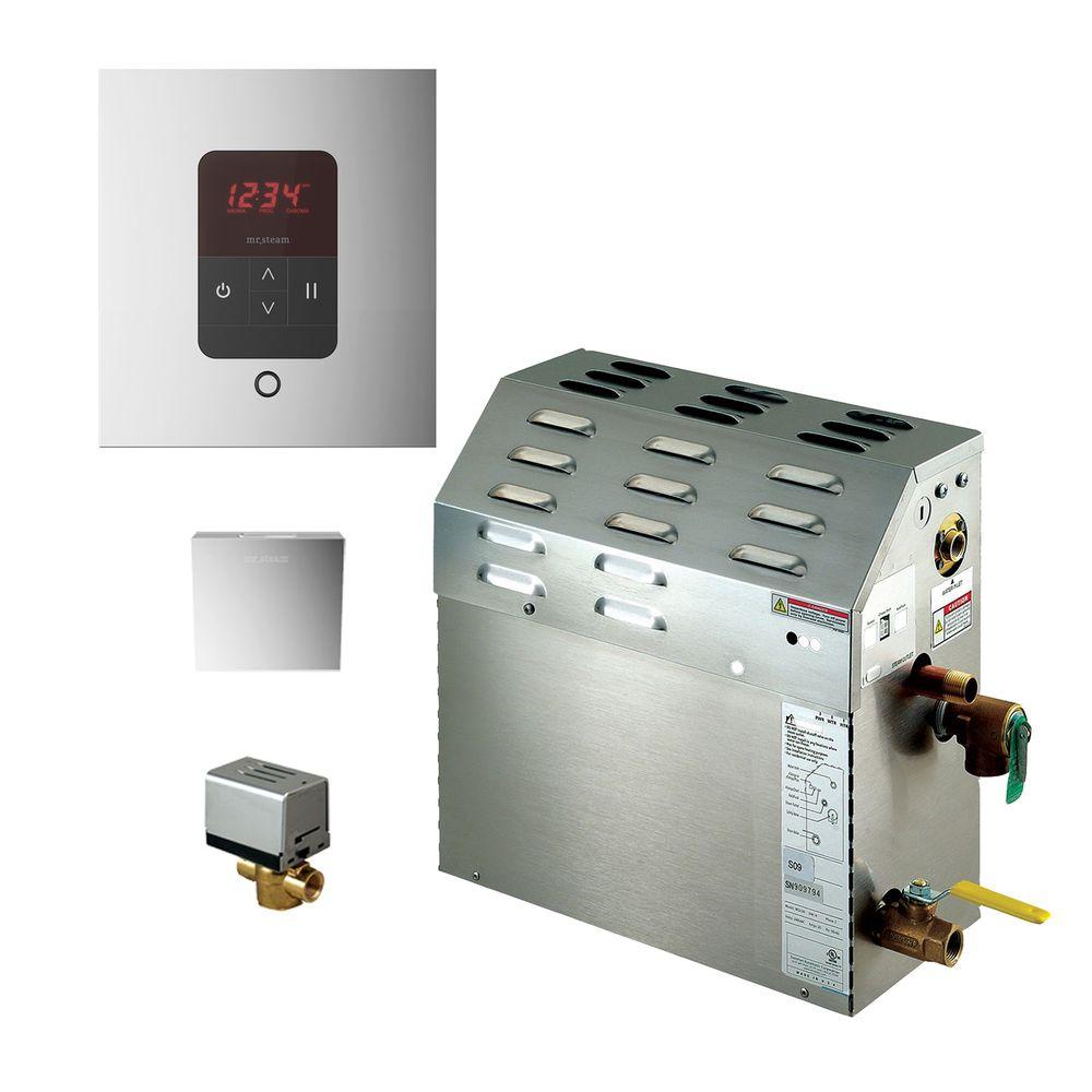 9kw steam bath generator with itempo autoflush square package in polished chrome - Steam Shower Generator 9kw steam bath generator with itempo autoflush square package in polished chrome - Steam Shower Generator