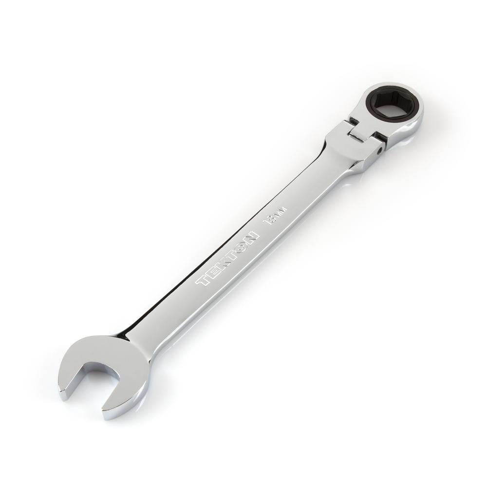 TEKTON 18 mm FlexHead Ratcheting Combination WrenchWRN57118 The