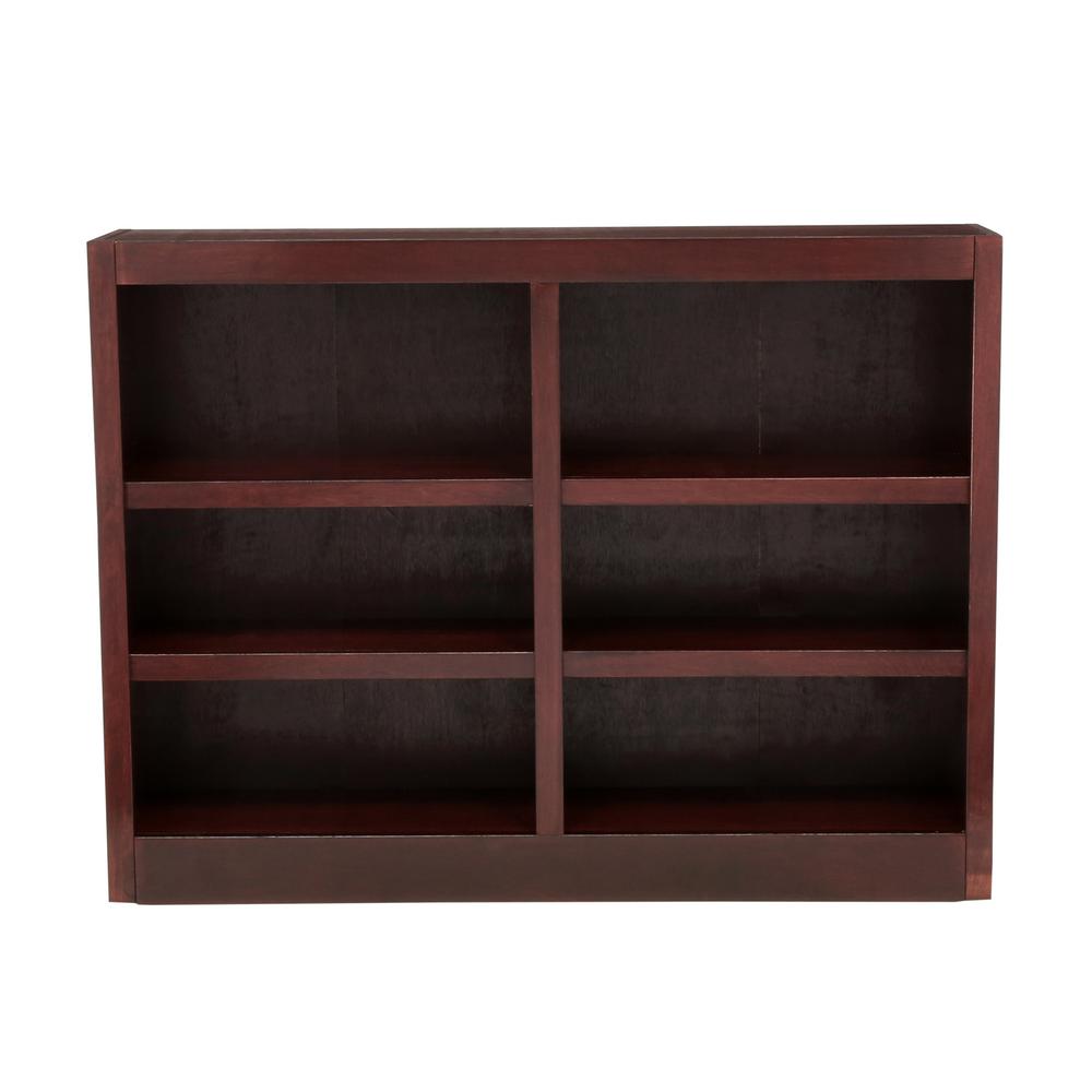 Concepts In Wood 36 In Cherry Wood 6 Shelf Standard Bookcase With