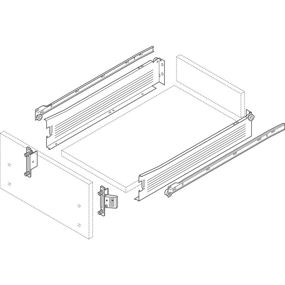 Blum 20 In 500 Mm Blum Metabox Cream Pull Out Drawer System