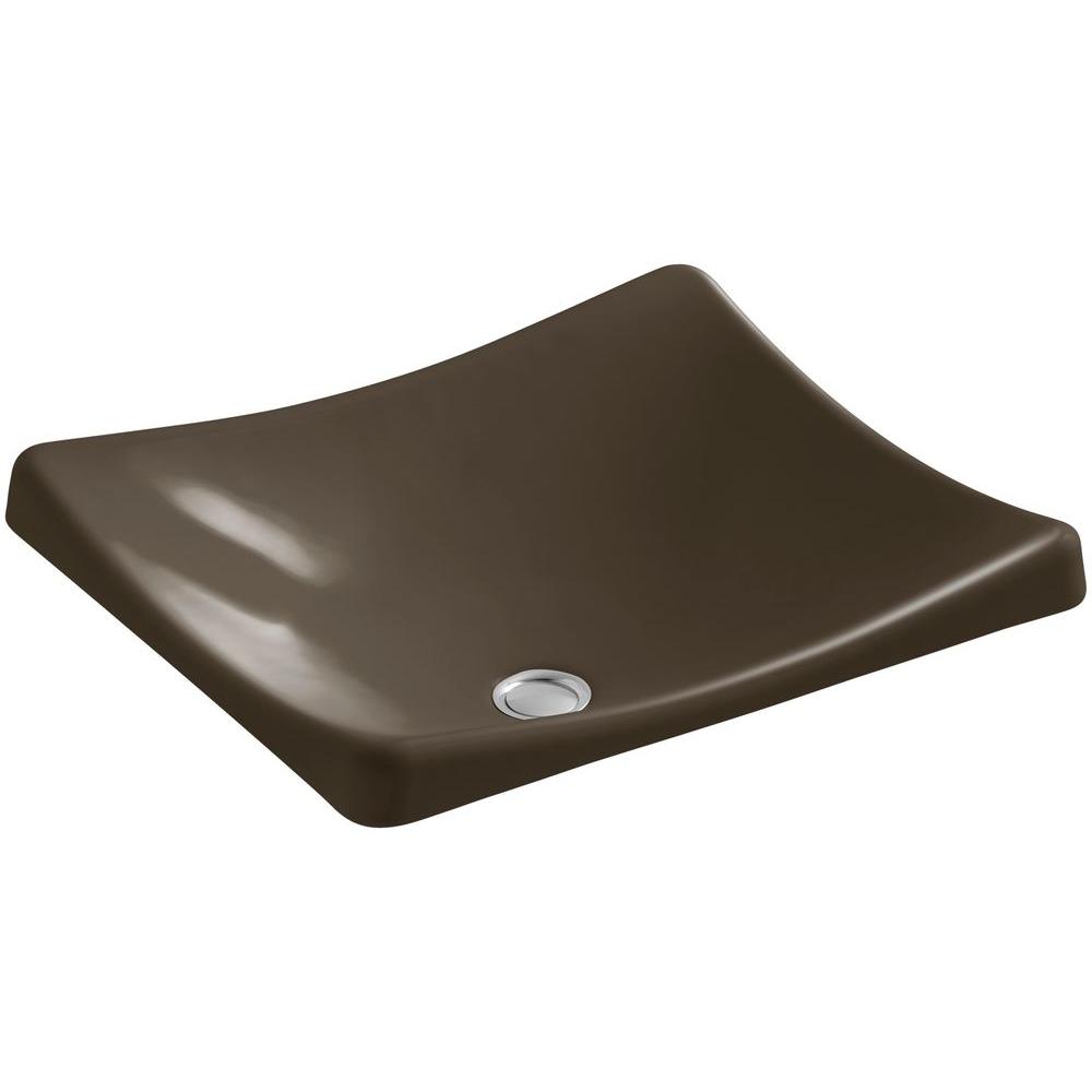 Kohler Demilav Wading Pool Cast Iron Vessel Sink In Vapour Green K Demilav Wading Pool Cast Iron Vessel Sink In Suede