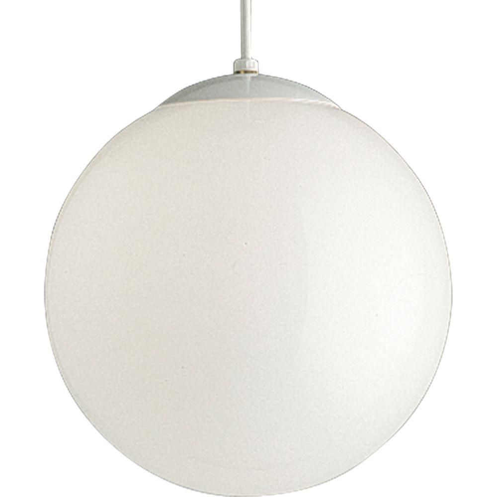 White Globe Pendant Lights Lighting The Home Depot 1 Light White Pendant With Opal Glass