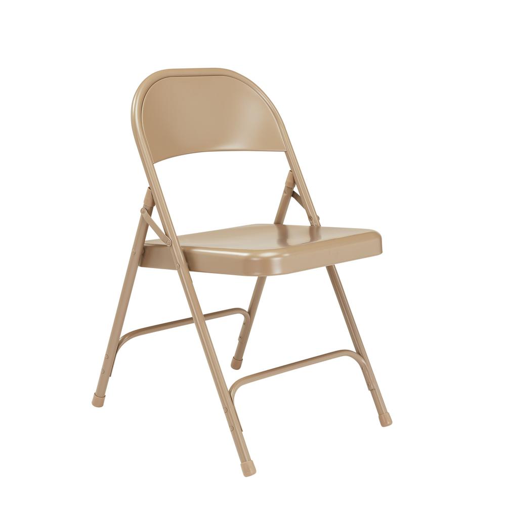 50 Series Beige All Steel Folding Chair 4 Pack