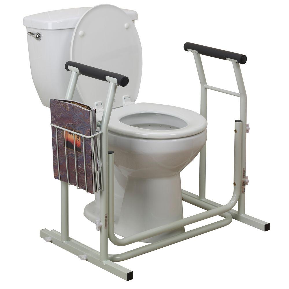 Drive Medical Stand Alone Toilet Safety Rail Rtl12079 The Home Depot