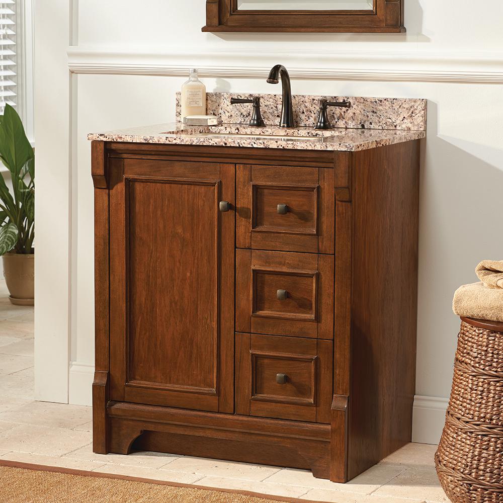 Brown - 30 Inch Vanities - Single Sink - Bathroom Vanities with Tops ...