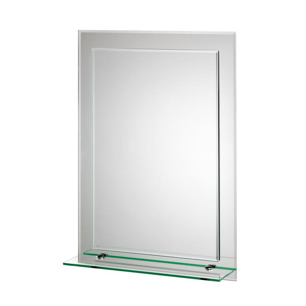 Beveled Edge Frameless Bathroom Mirrors Bath The Home Depot 20 In X 28 Devoke Beveled Edge Double Layer Wall Mirror