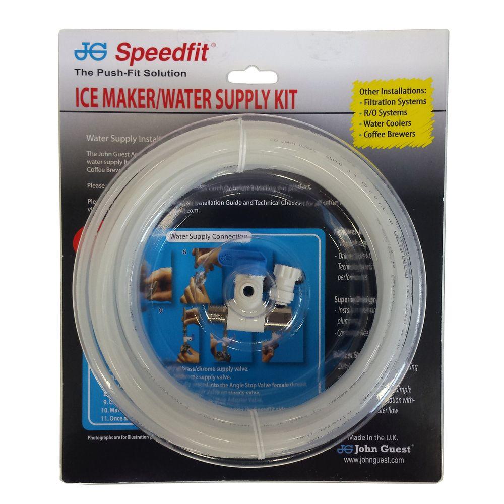 Ice Maker Water Supply Kit Clear Push Universal Fridge Cooler Dispenser