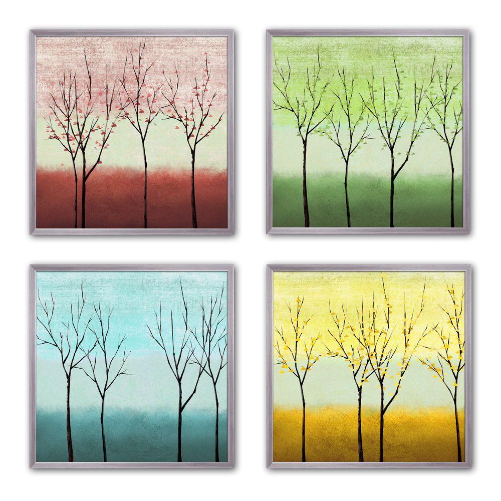PTM Images 10 in x 10 in Sparse Trees Framed Wall Art  