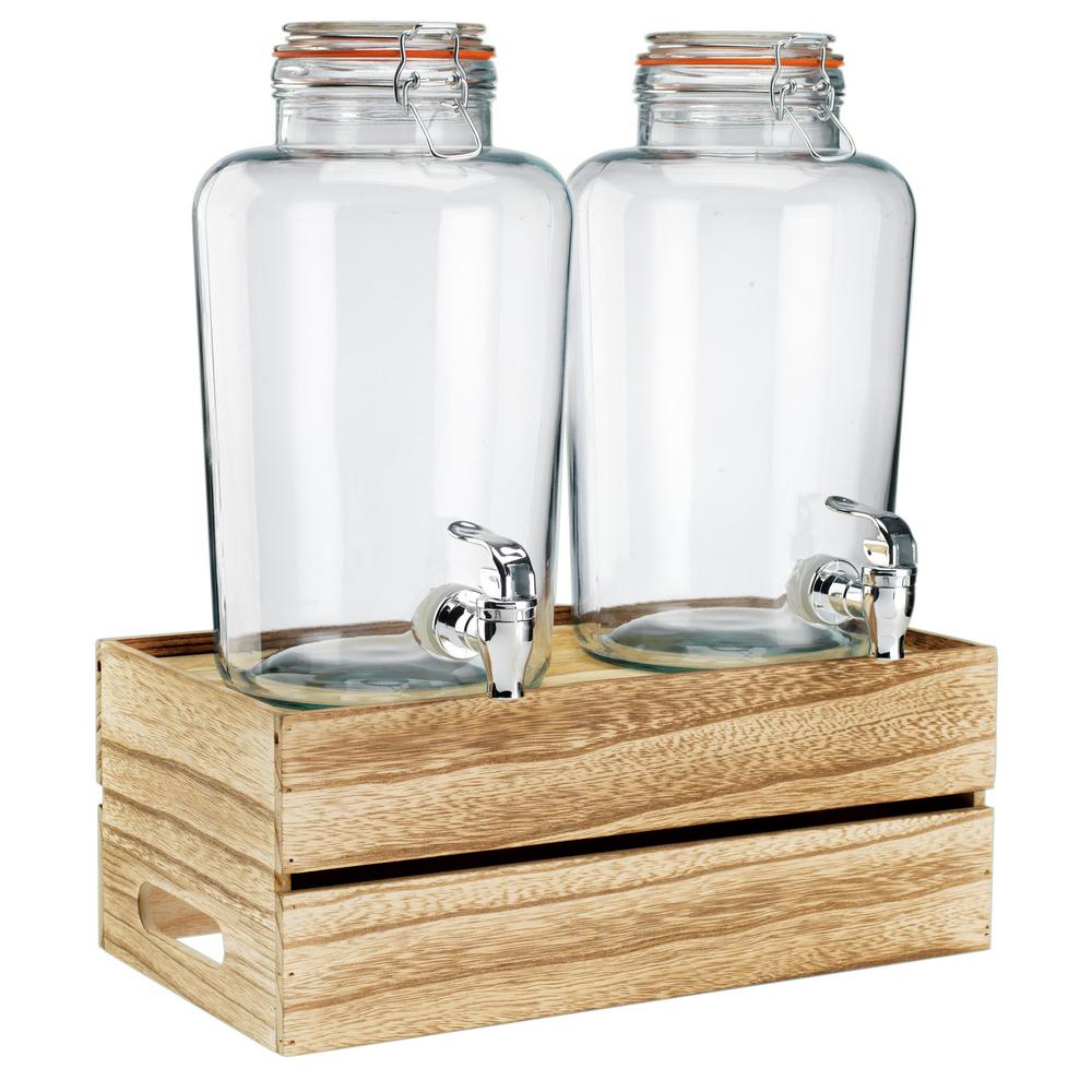 KILNER Fridge 102 fl. oz. Glass Drinks Dispenser-0025.001U - The Home Depot